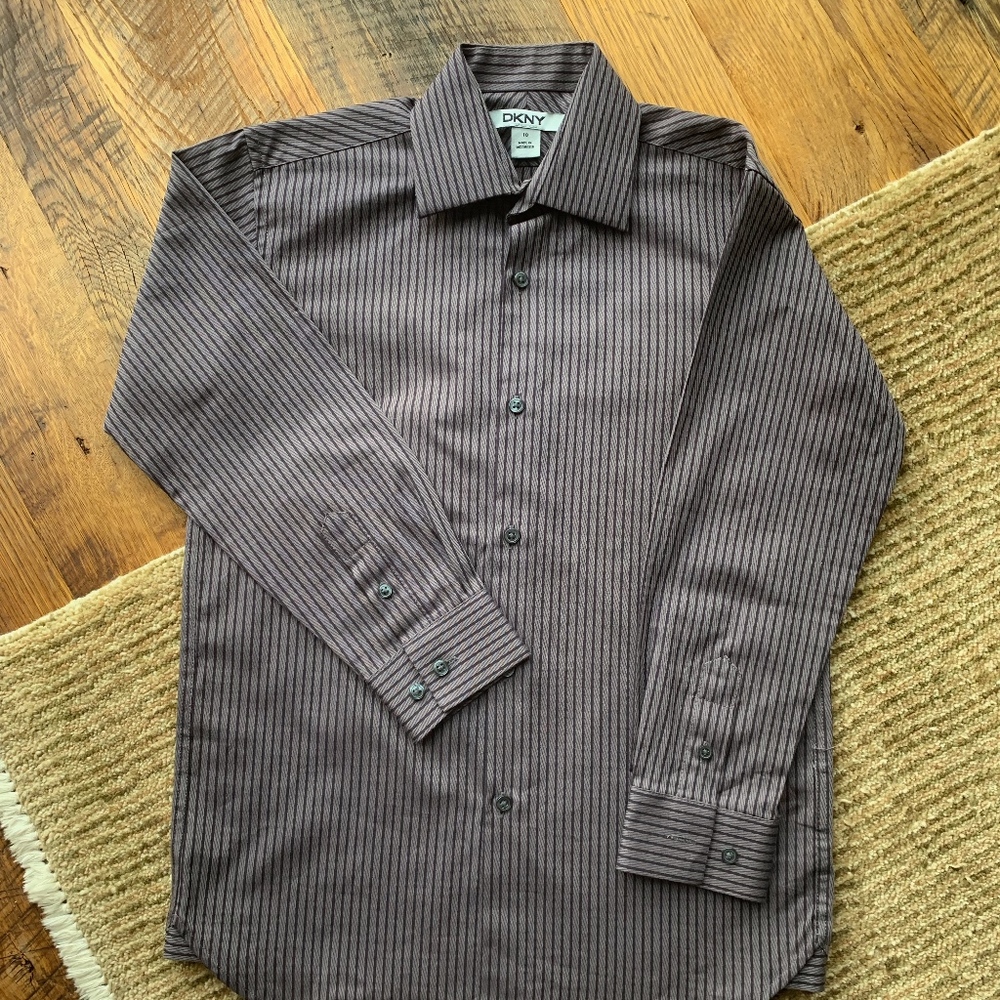 DKNY Boys Sz 10 Dress Shirt